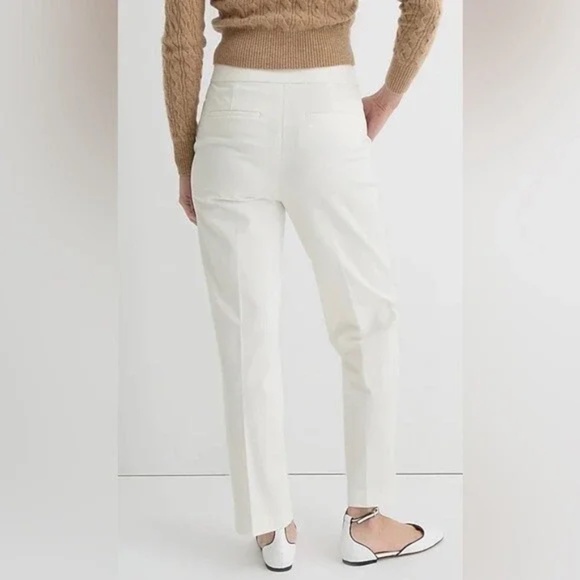 J.Crew Kate Straight-Leg Pant in Bi-Stretch Cotton – Ivory – Petite 6 - Picture 3 of 11
